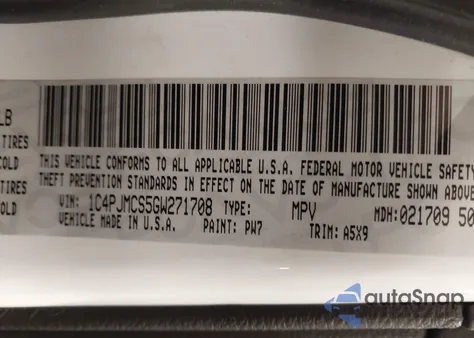 2016 Jeep Cherokee Latitude из США, поврежденный, VIN 1C4PJMCS5GW271708